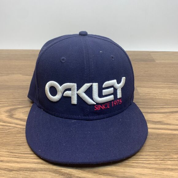 Oakley New Era Snapback Hat Blue Polyester Cap - Picture 1 of 9